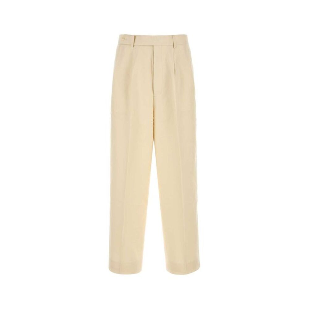 Bode Men Cream Viscose Blend Wide-Leg Pant